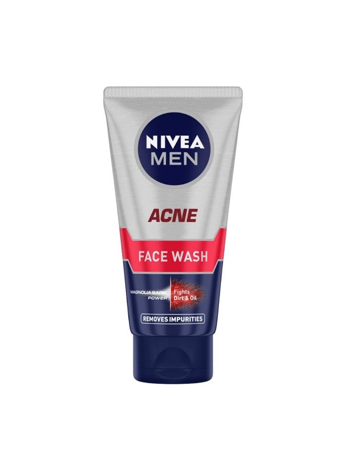 NIVEA MEN Acne Control Face Wash 50 g | With Magnolia Bark Extracts for 12 Hr Oil Control in Summer | Fights Dirt and Oil | For Oily Skin - Image 1